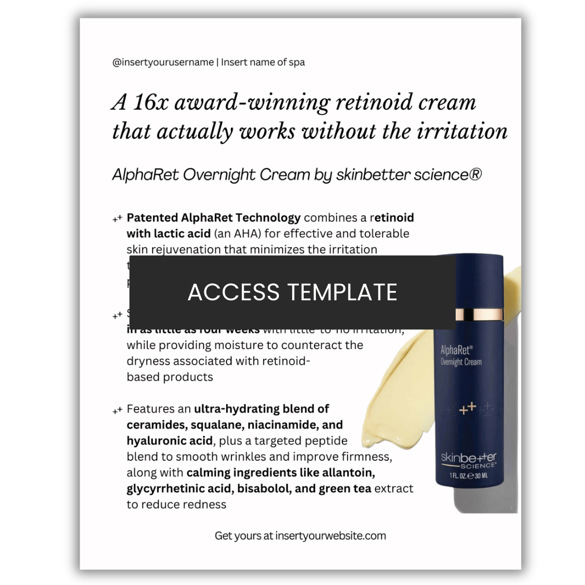 AlphaRet Overnight Cream by skinbetter science®