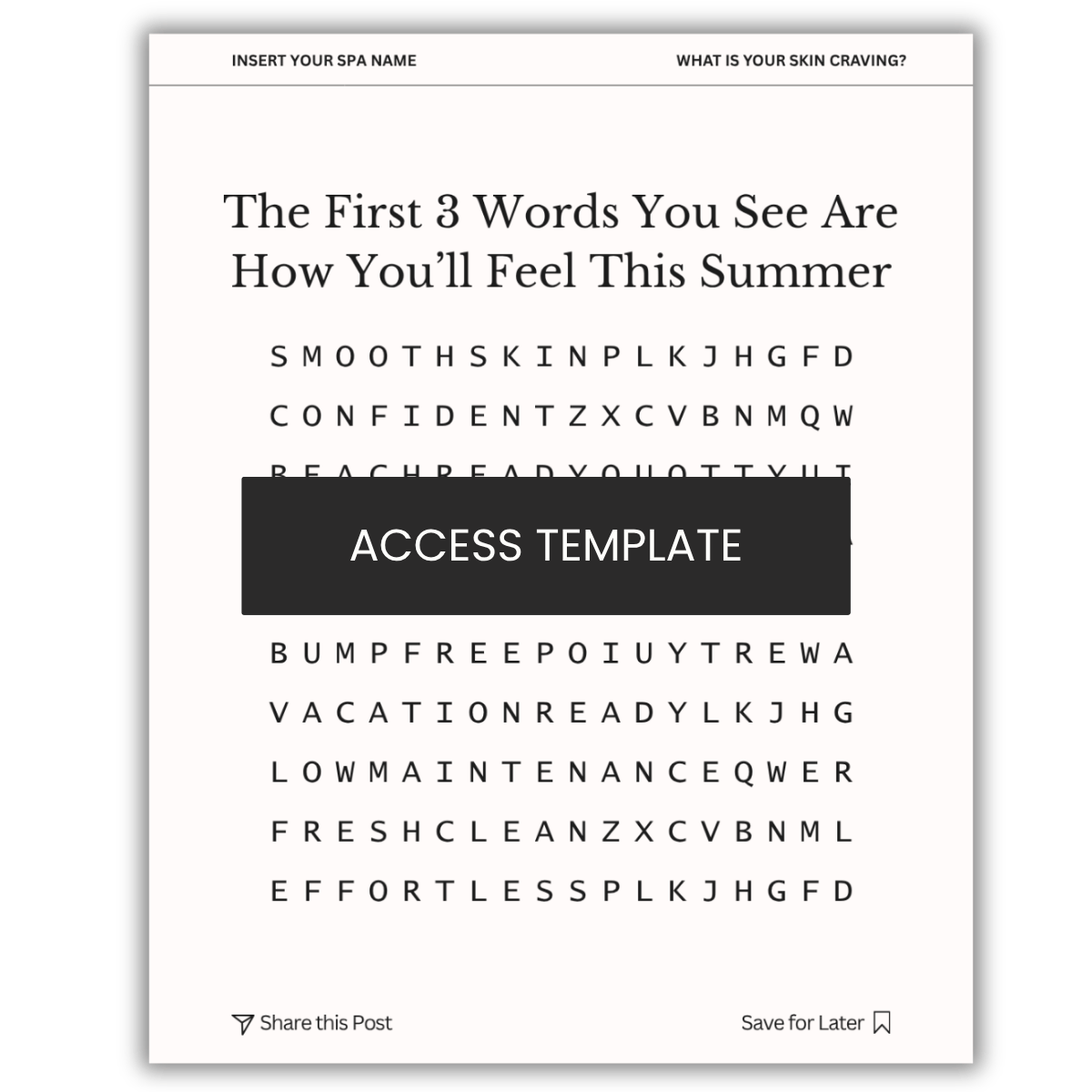 The First 3 Words You See Are How You’ll Feel This Summer Word Search Graphic