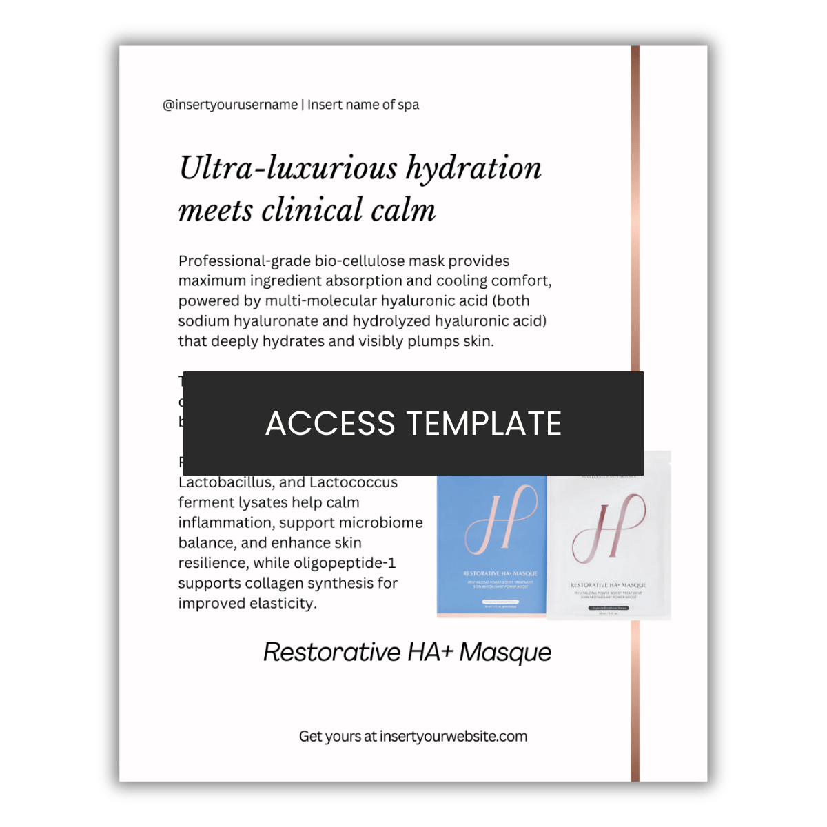 Hydrinity Restorative HA+ Masque