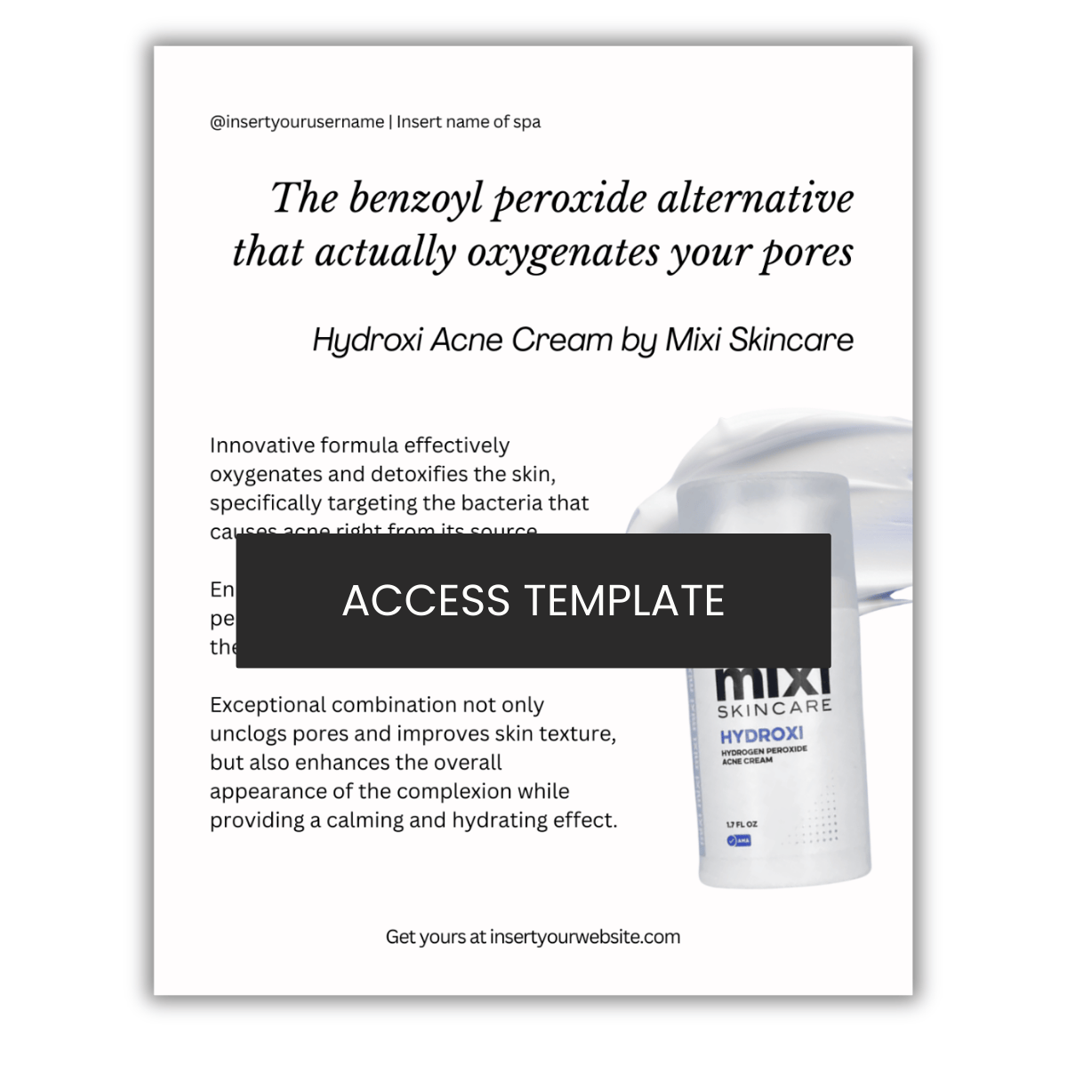 Hydroxi Acne Cream by Mixi Skincare