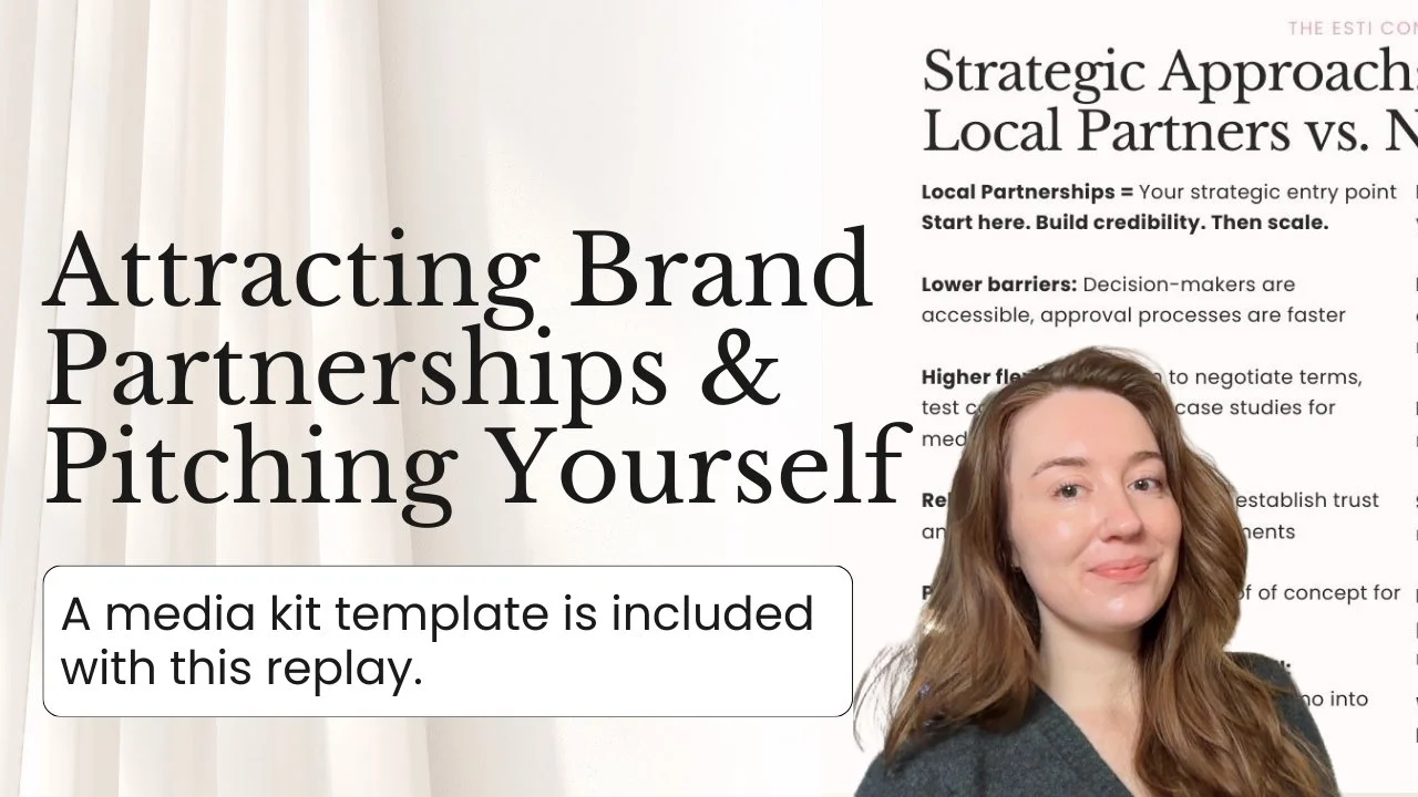 Attracting Brand Partnerships + Media Kit Template