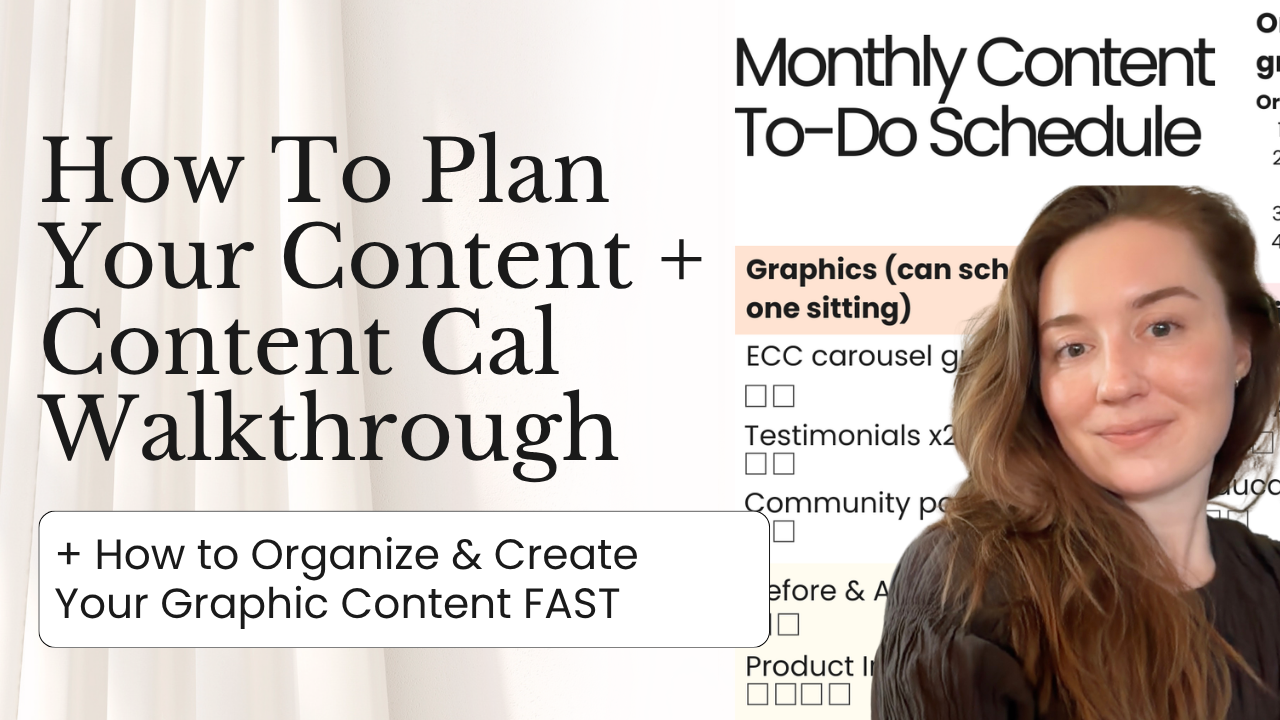 How To Plan Your Content + Content Cal Walkthrough