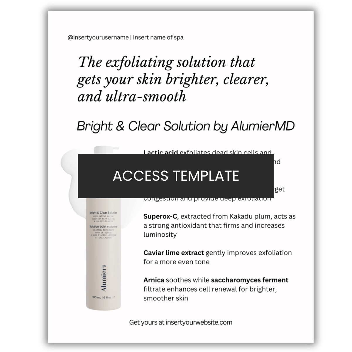Bright & Clear Solution by AlumierMD