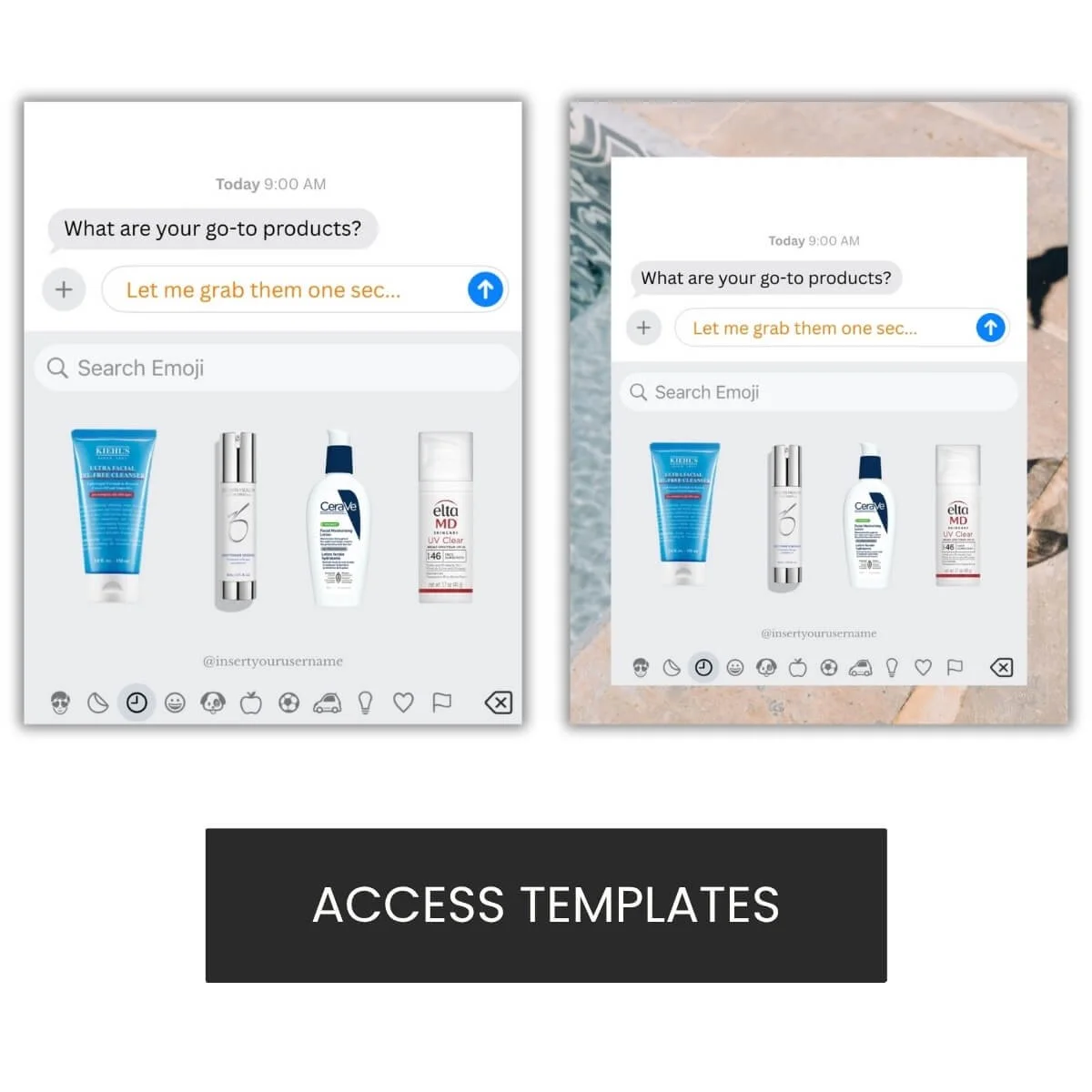 iMessage Emoji Templates | Product Recs