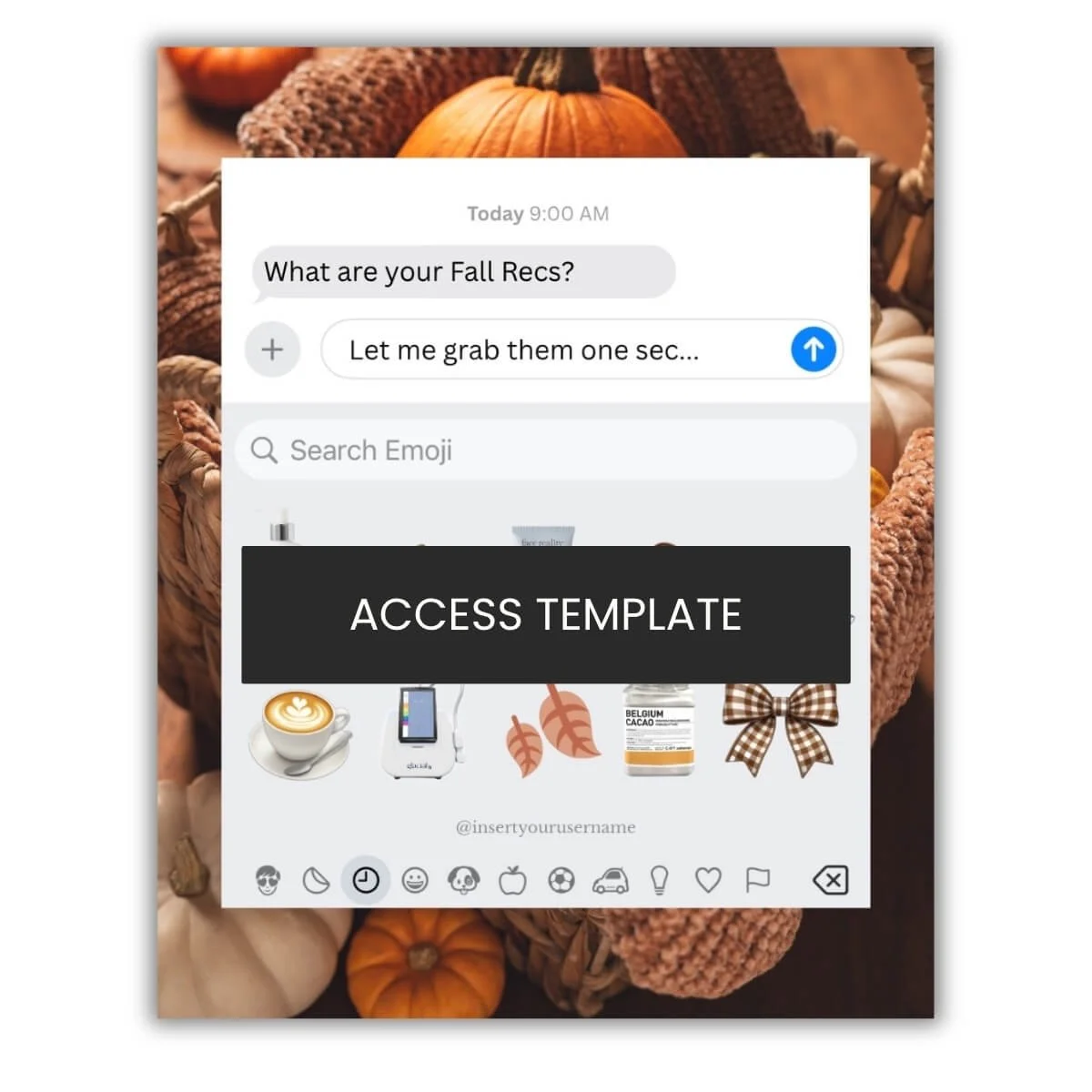 Fall iMessage Emoji Templates | Product Recs