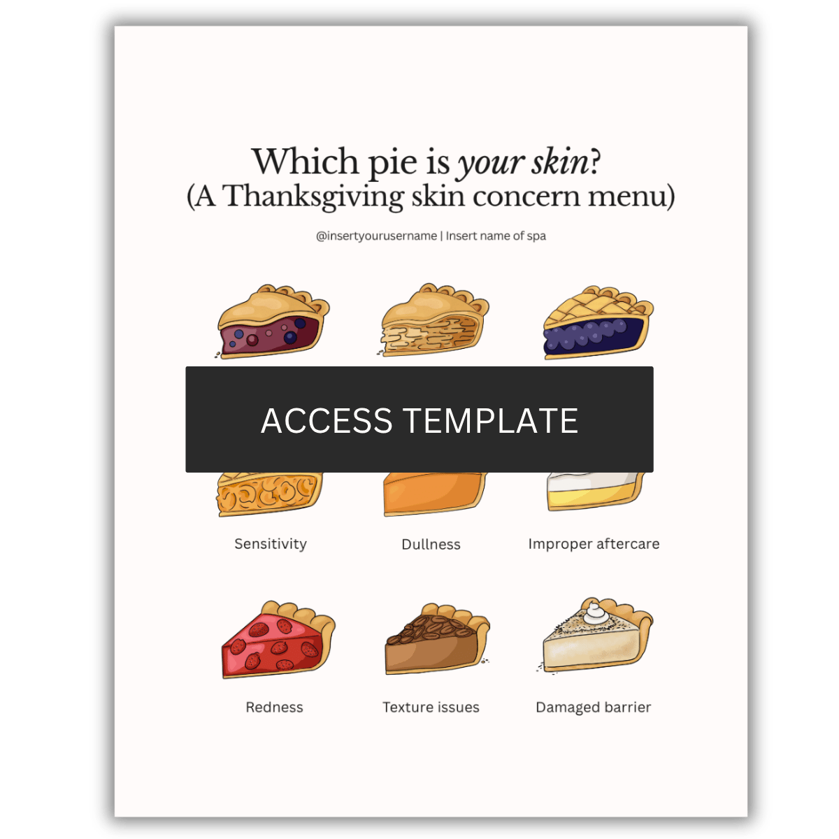Which pie is your skin? Illustration
