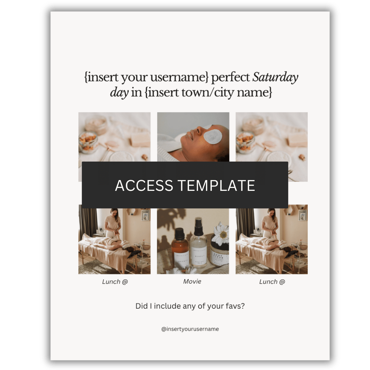 Perfect Saturday Plan Graphic