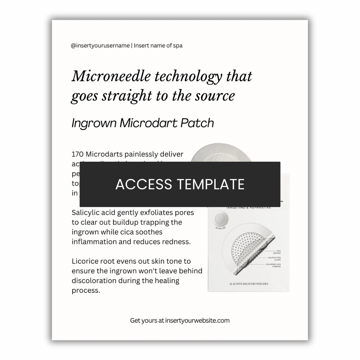 Fur Ingrown Microdart Patch