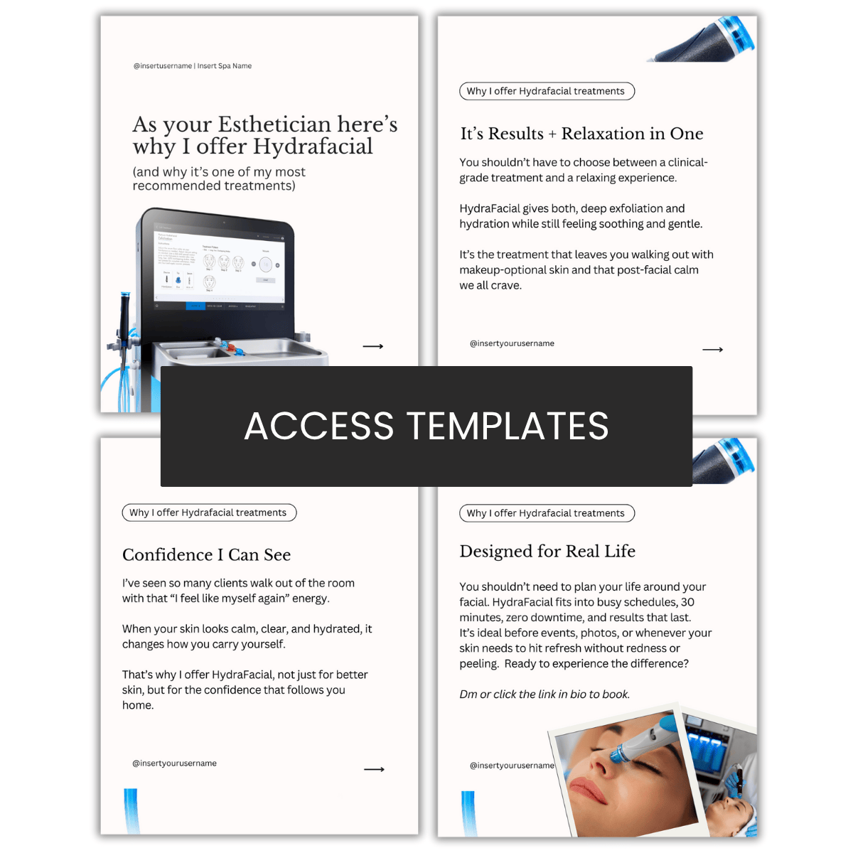 Hydrafacial Carousel | As your Esthetician here’s why I offer Hydrafacial