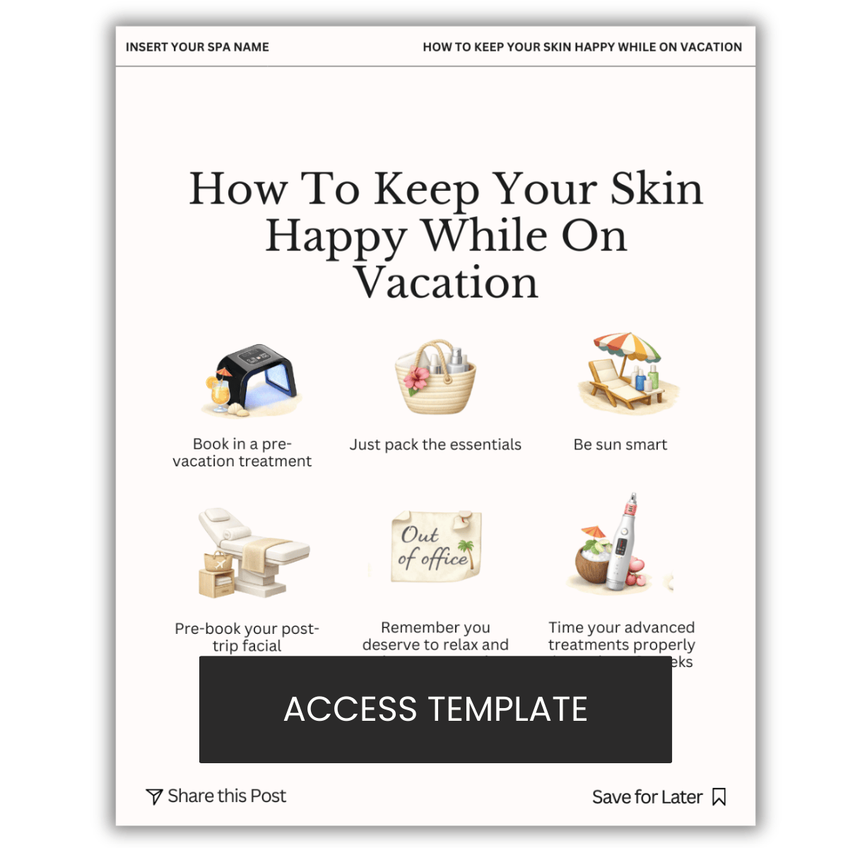 How To Keep Your Skin Happy While On Vacation Graphic