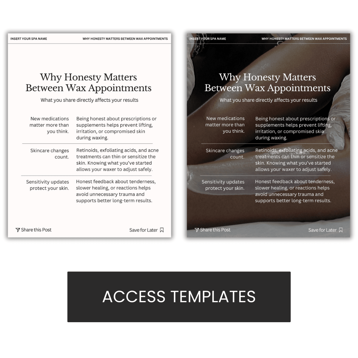 Why Honesty Matters Between Wax Appointments Graphic