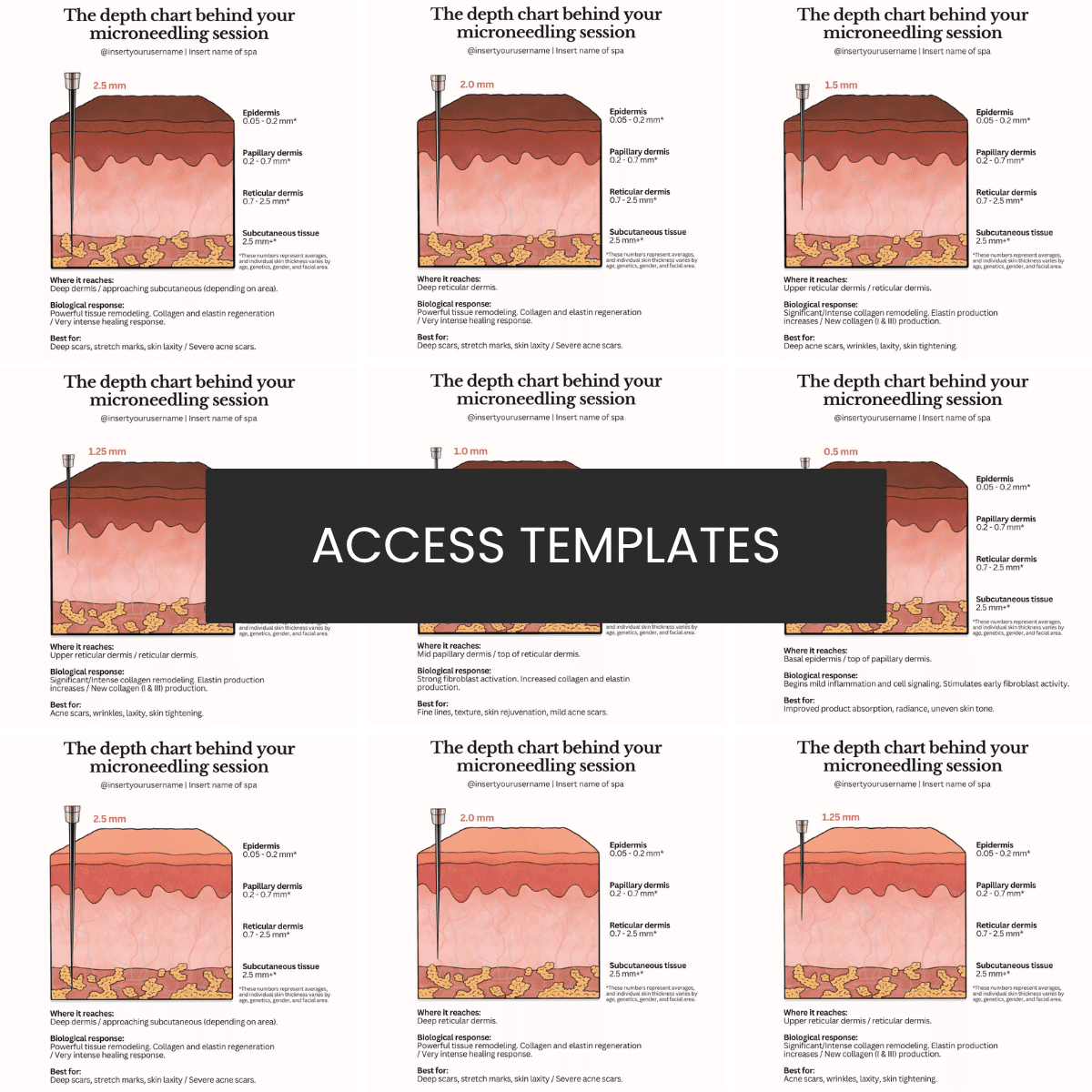 Microneedling Depth Illustration