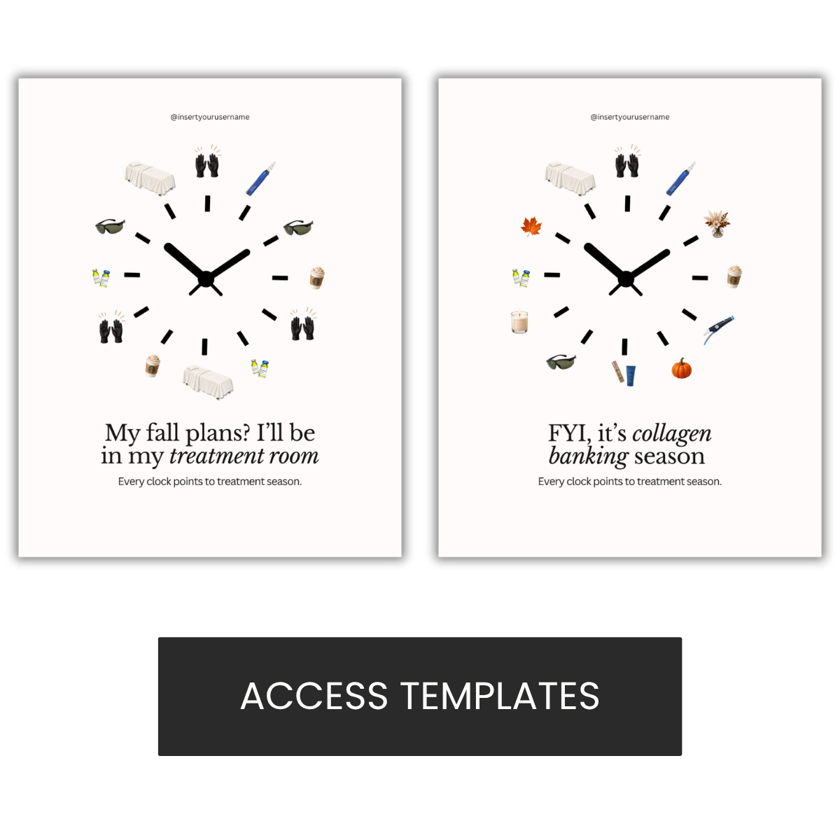 Fall Time Clock Graphic