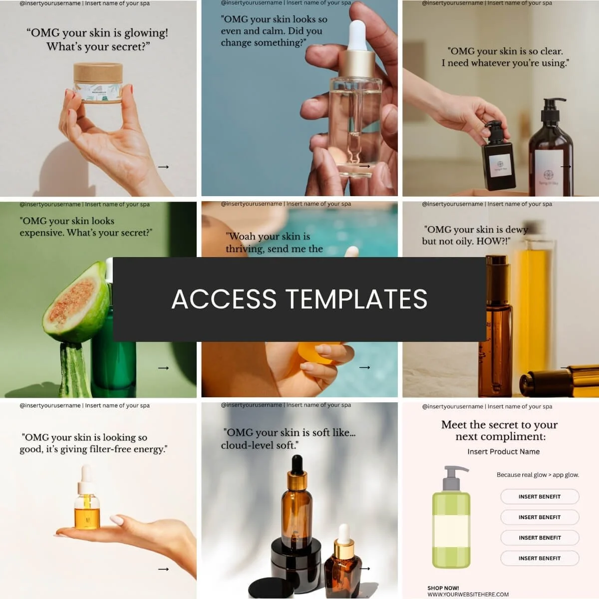 Skin Compliment Product Recs Post Template Collection