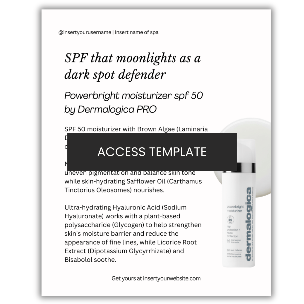 Powerbright moisturizer spf 50  by Dermalogica PRO