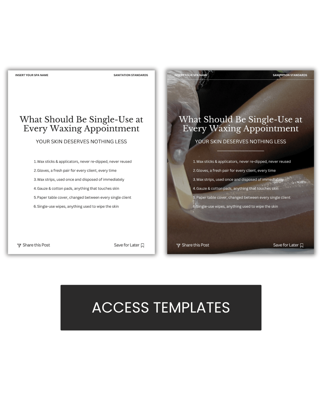 What Should Be Single-Use at Every Waxing Appointment Graphic