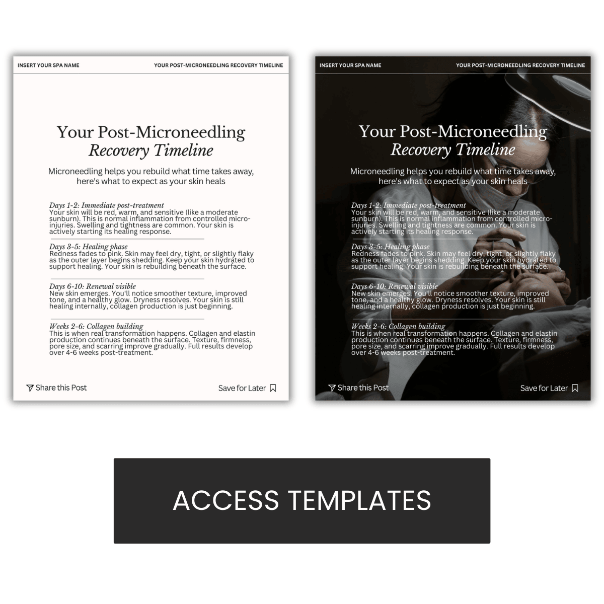 Your Post-Microneedling Recovery Timeline Graphic
