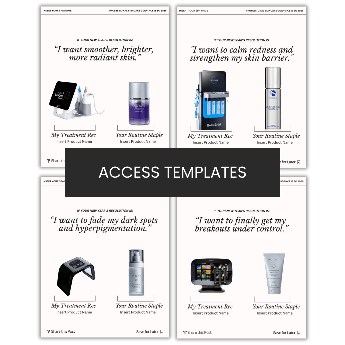 New Year SKin Concern Product Rec + Treatment Rec Carousel