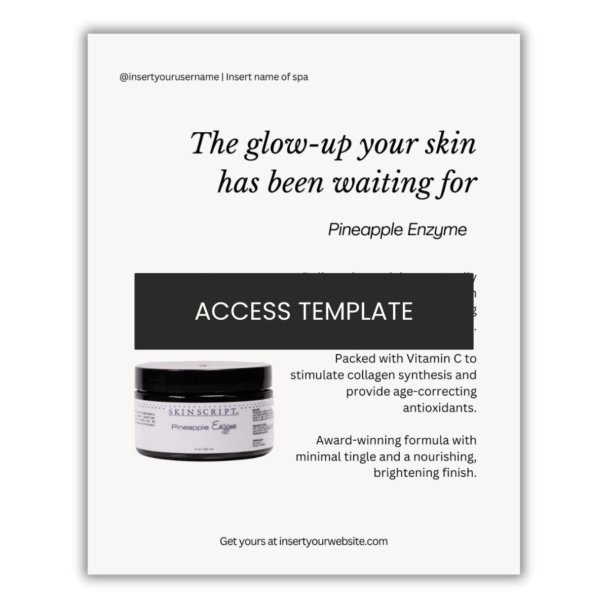 Skin Script Pineapple Enzyme Treatment