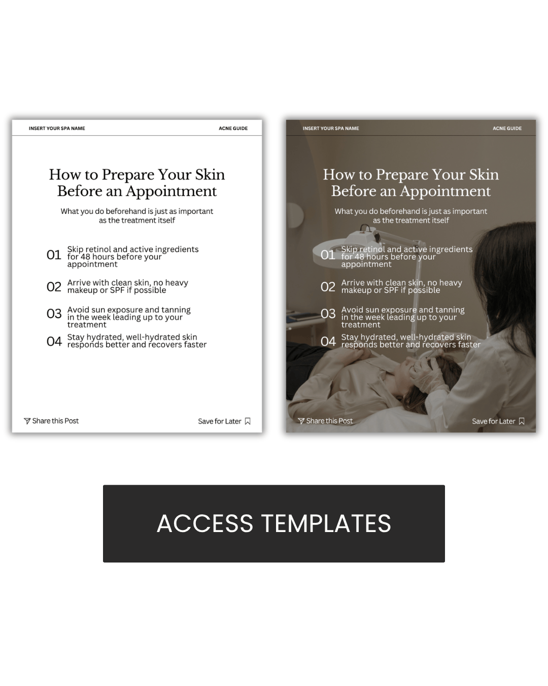 How to Prepare Your Skin Before an Appointment Graphic