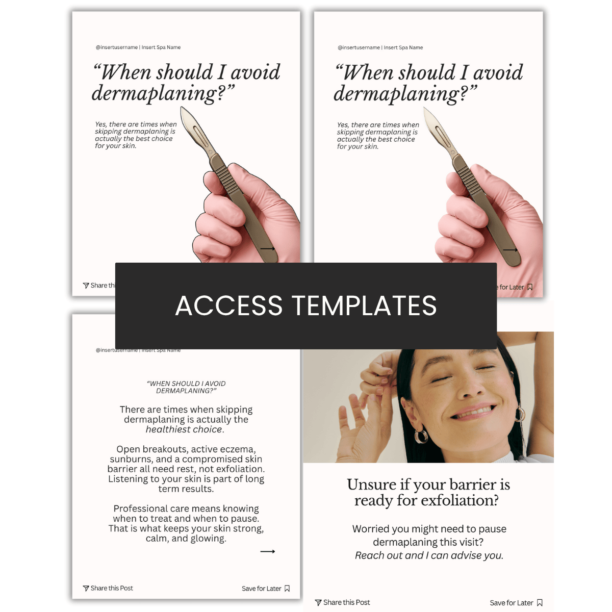 “When should I avoid dermaplaning?” Carousel