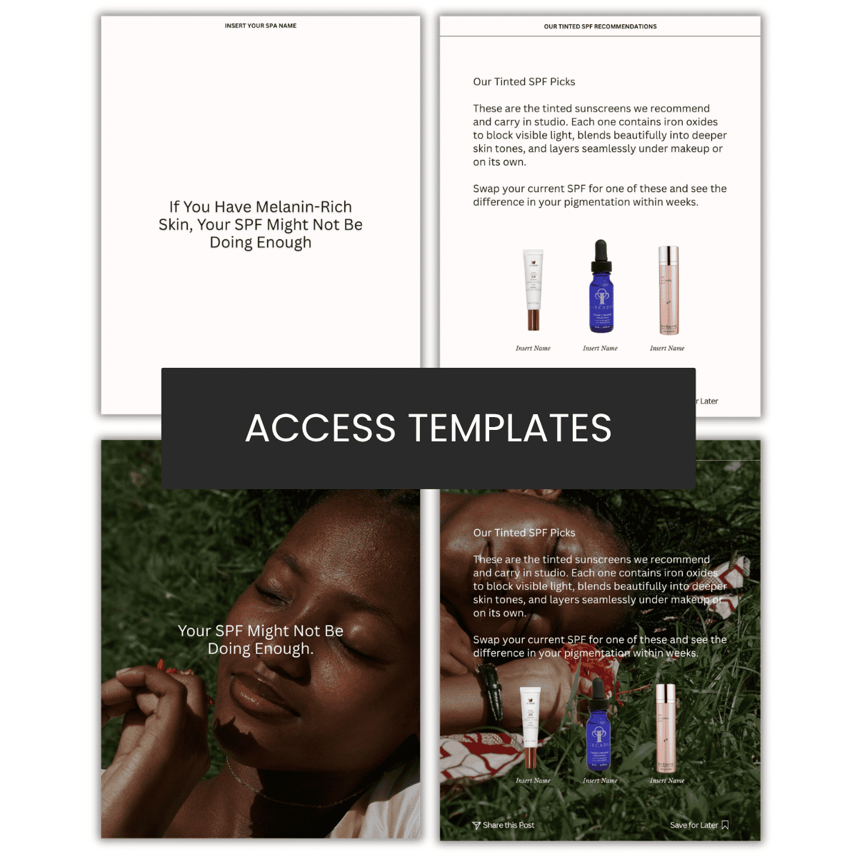 Melanin-Rich Skin & Tinted SPF Carousel