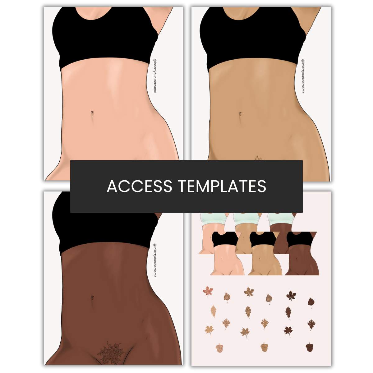 Thanksgiving Hair Pattern Illustration