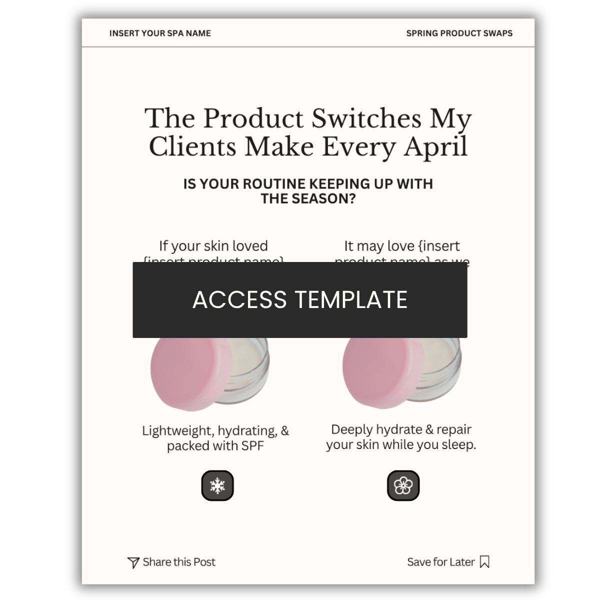 The Product Switches My Clients Make Every April/Spring Graphic