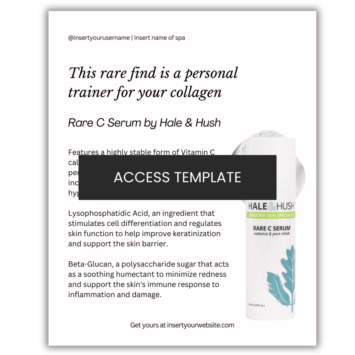 Rare C Serum by Hale & Hush Graphic