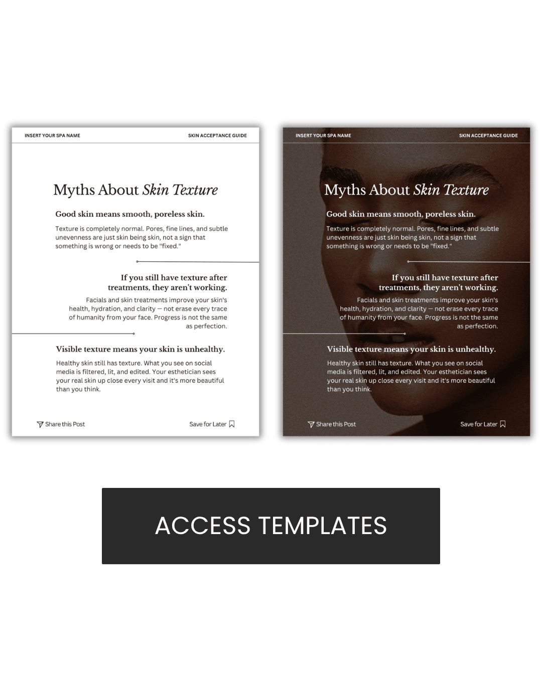 Myths About Skin Texture Graphic