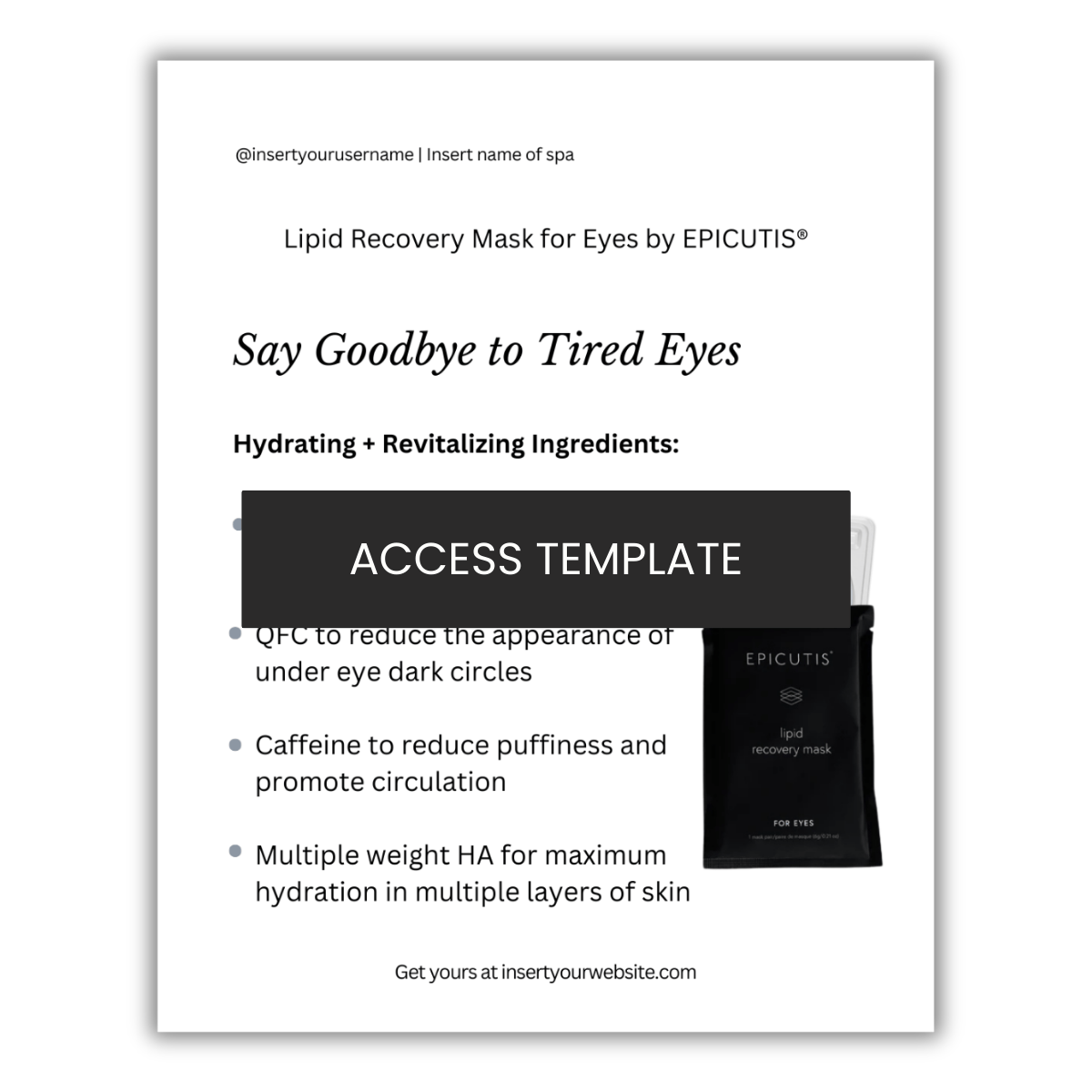 Epicutis Lipid Recovery Mask for Eyes