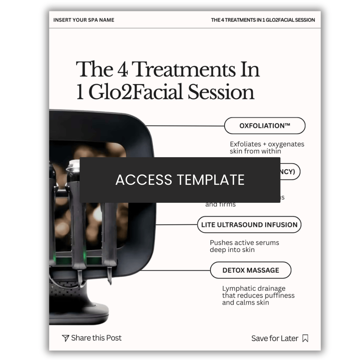 The 4 Treatments In  1 Glo2Facial Session Graphic