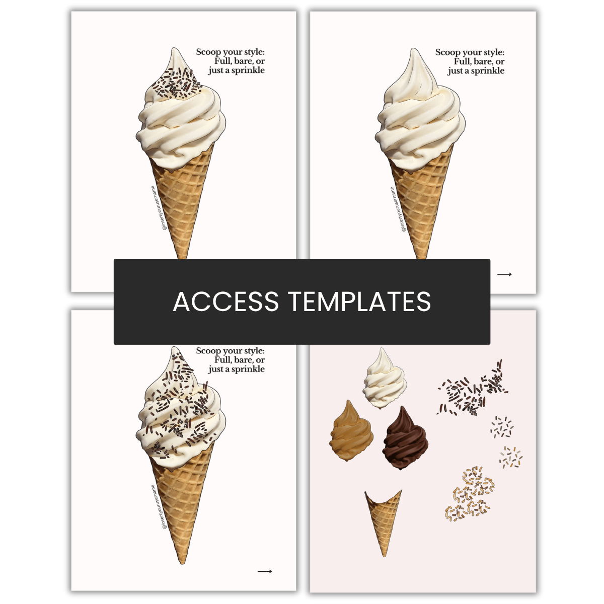 Scoop your style: Full, bare, or just a sprinkle Illustration