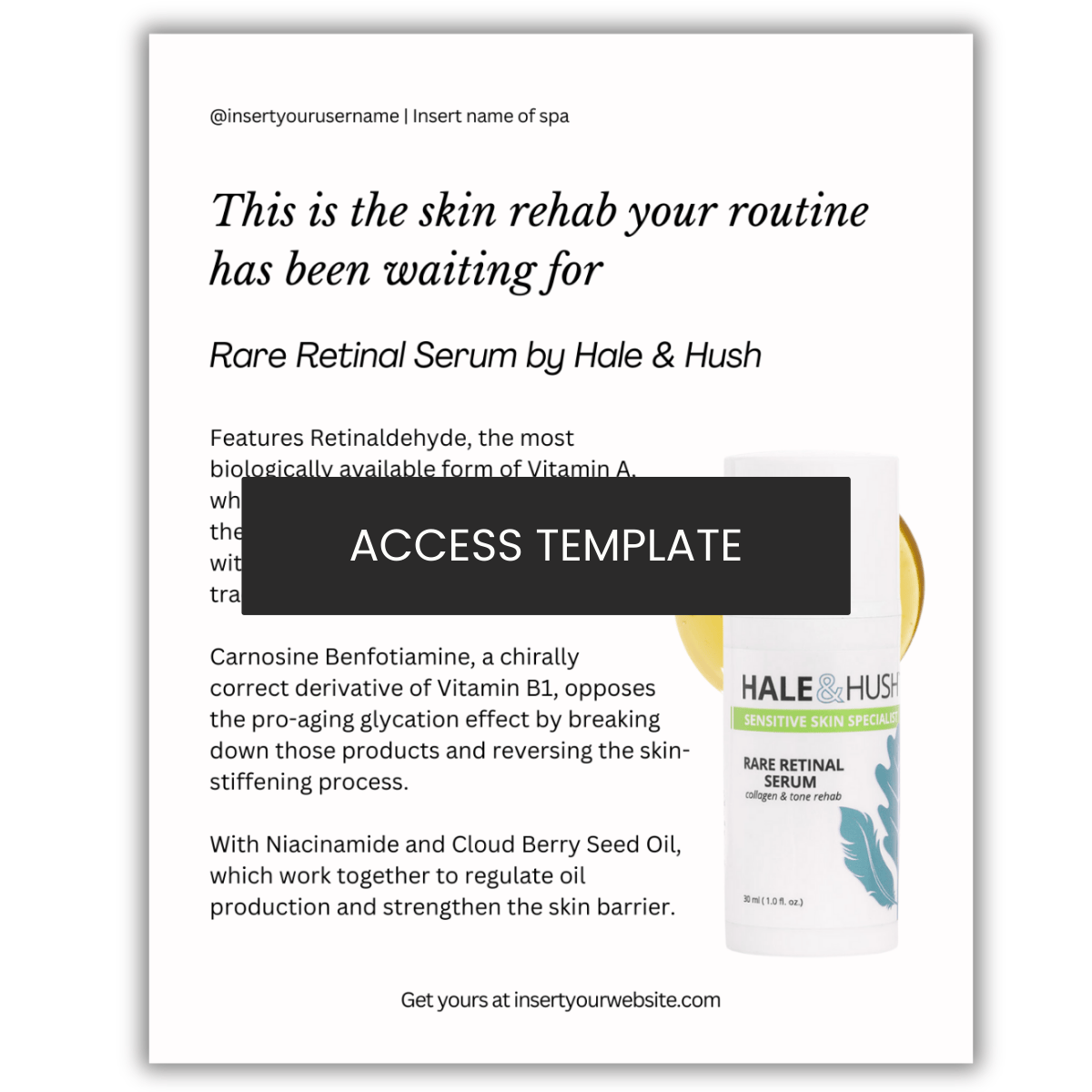 Rare Retinal Serum by Hale & Hush Graphic