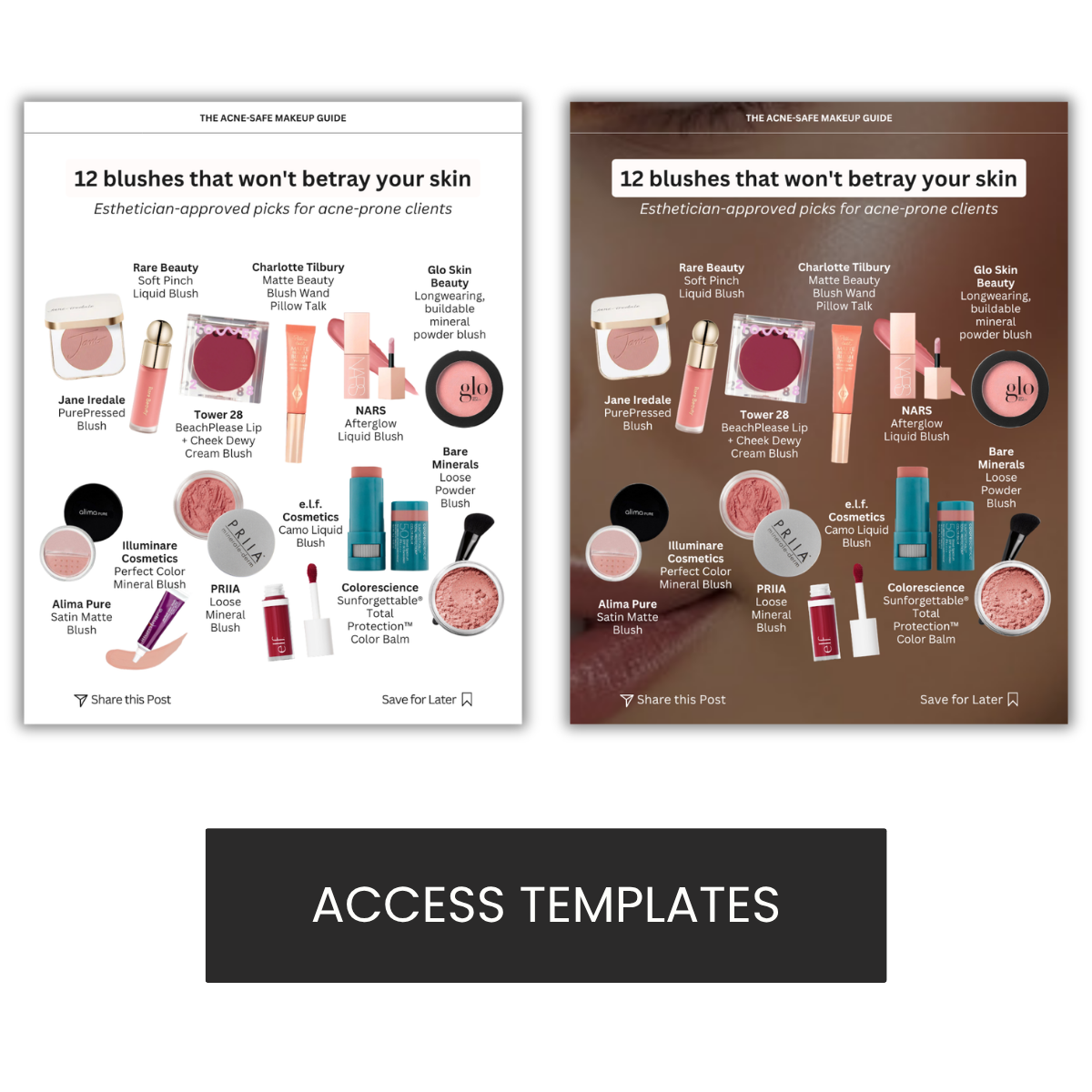 Blush: Acne-Safe Makeup Guide Graphic