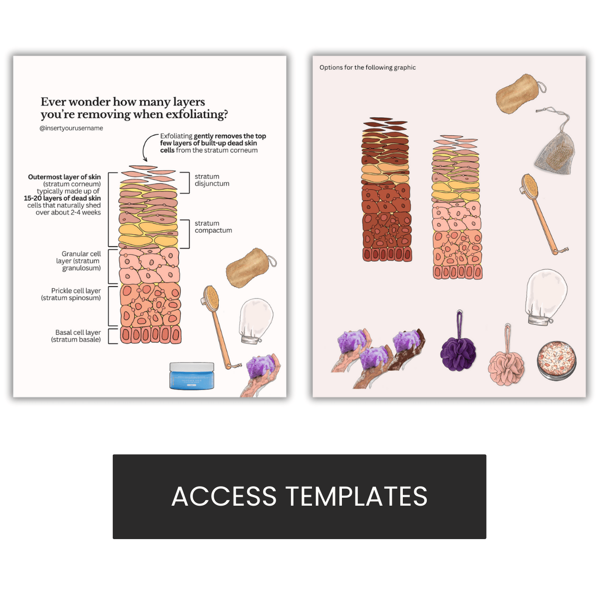 Waxing Exfoliation Illustration Graphic