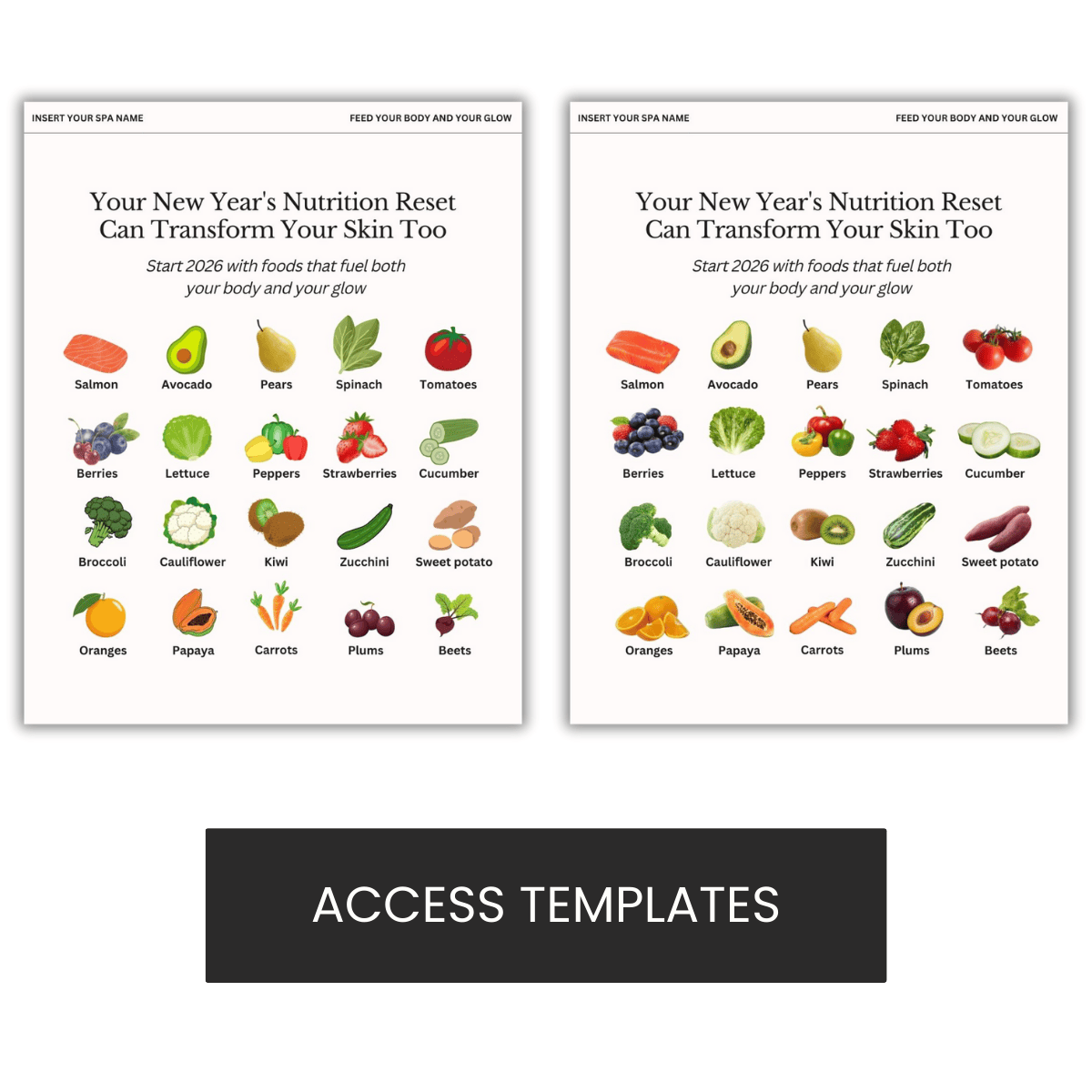 Eat Your Glow Skin-Friendly Food Graphic