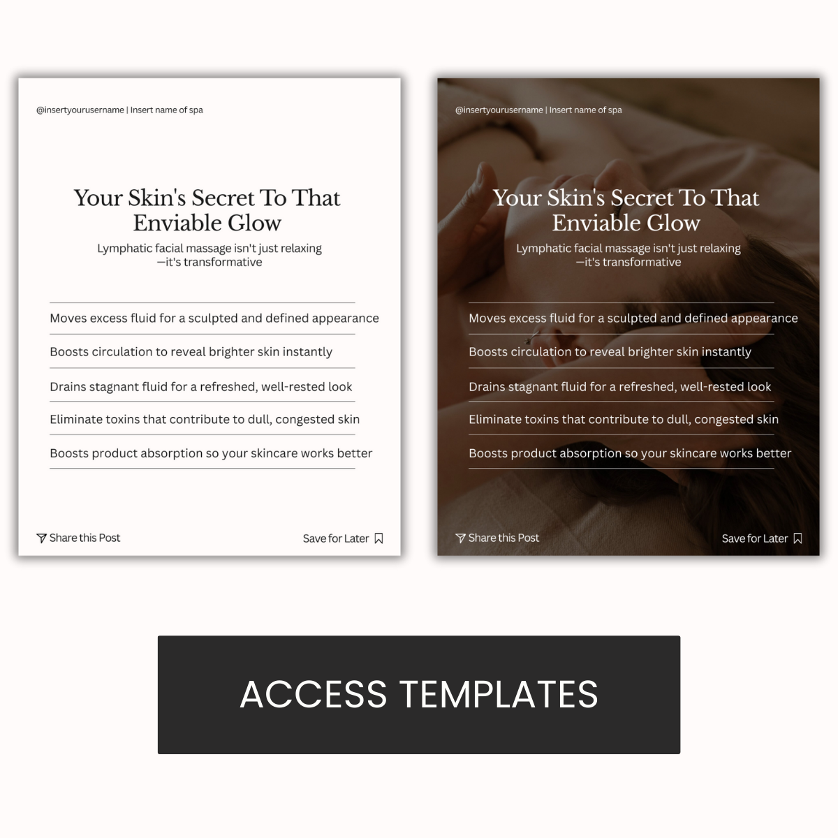 Lymphatic Facial Massage Benefits Graphic