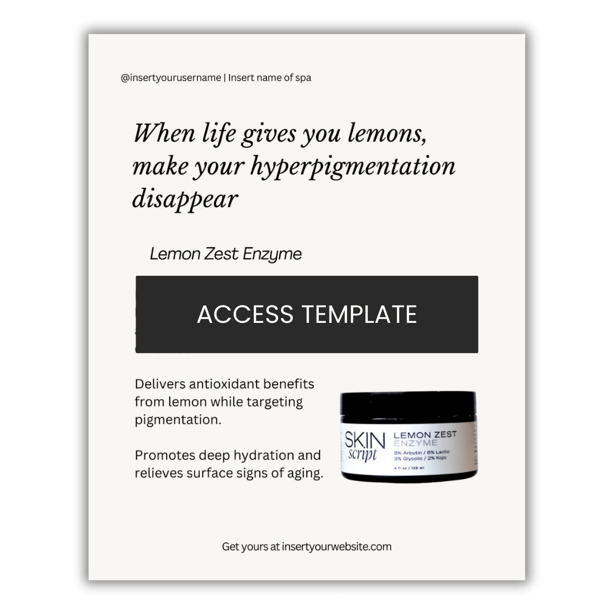Skin Script Lemon Zest Enzyme Exfoliator