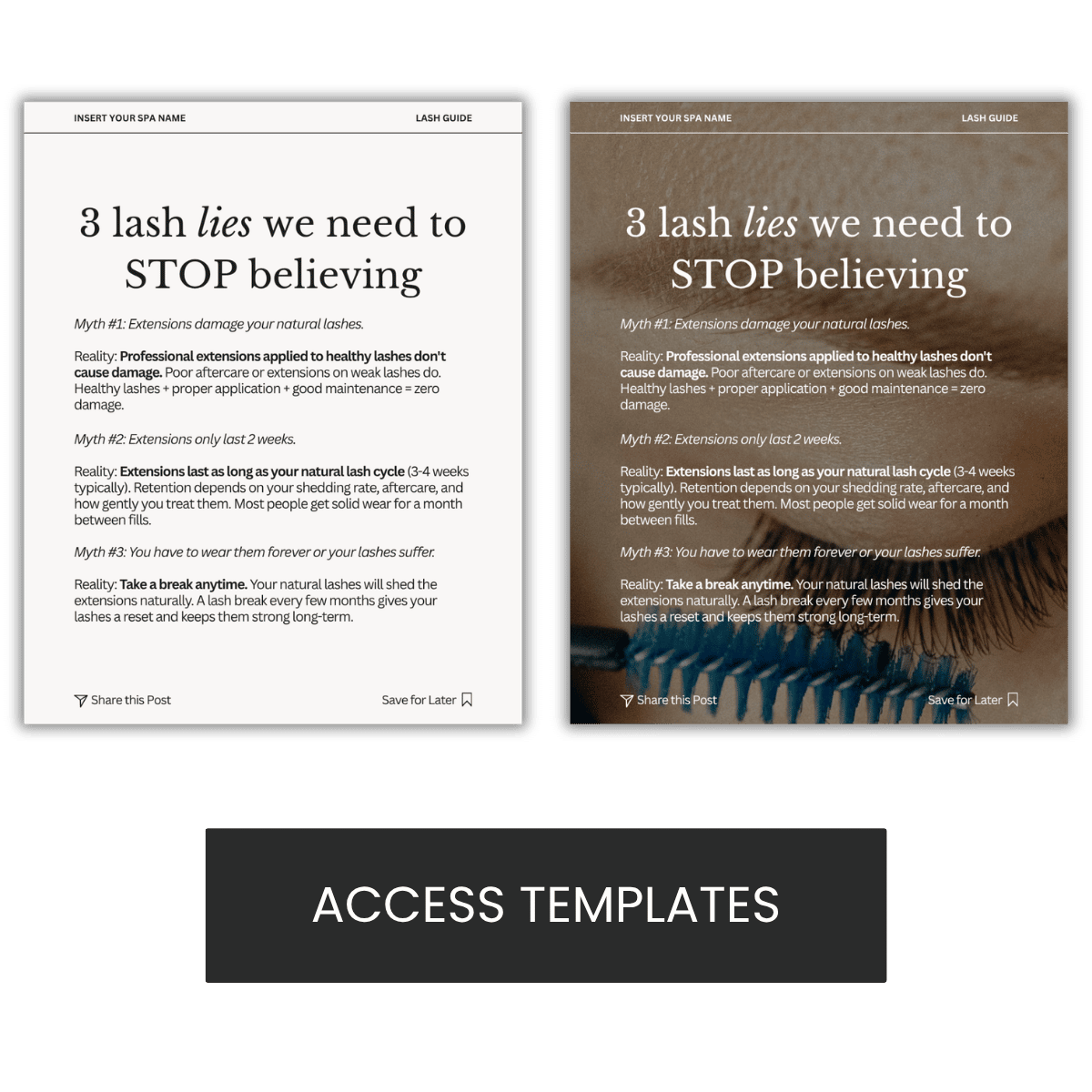 3 lash extension lies we need to STOP believing Graphic