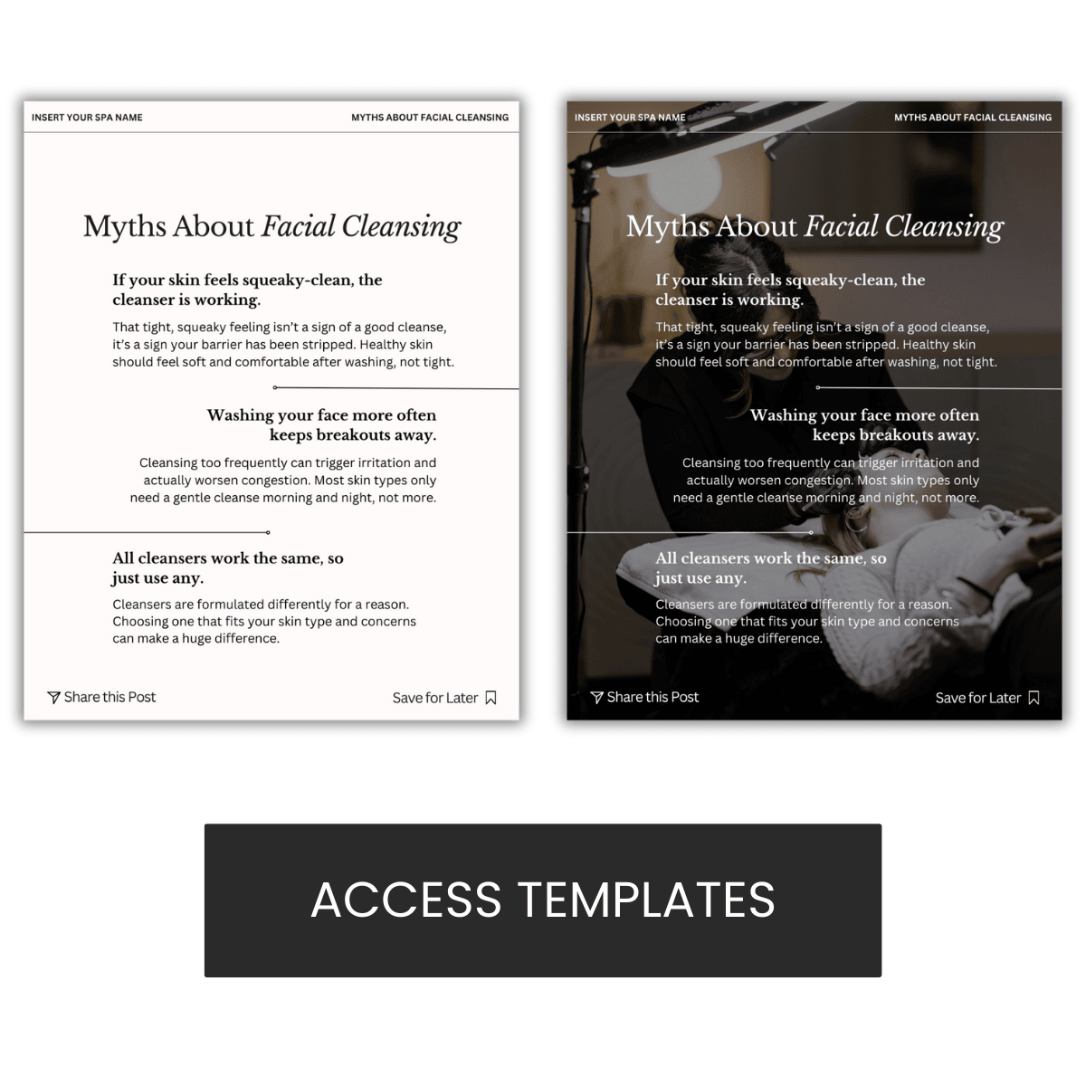 Myths About Facial Cleansing Graphic