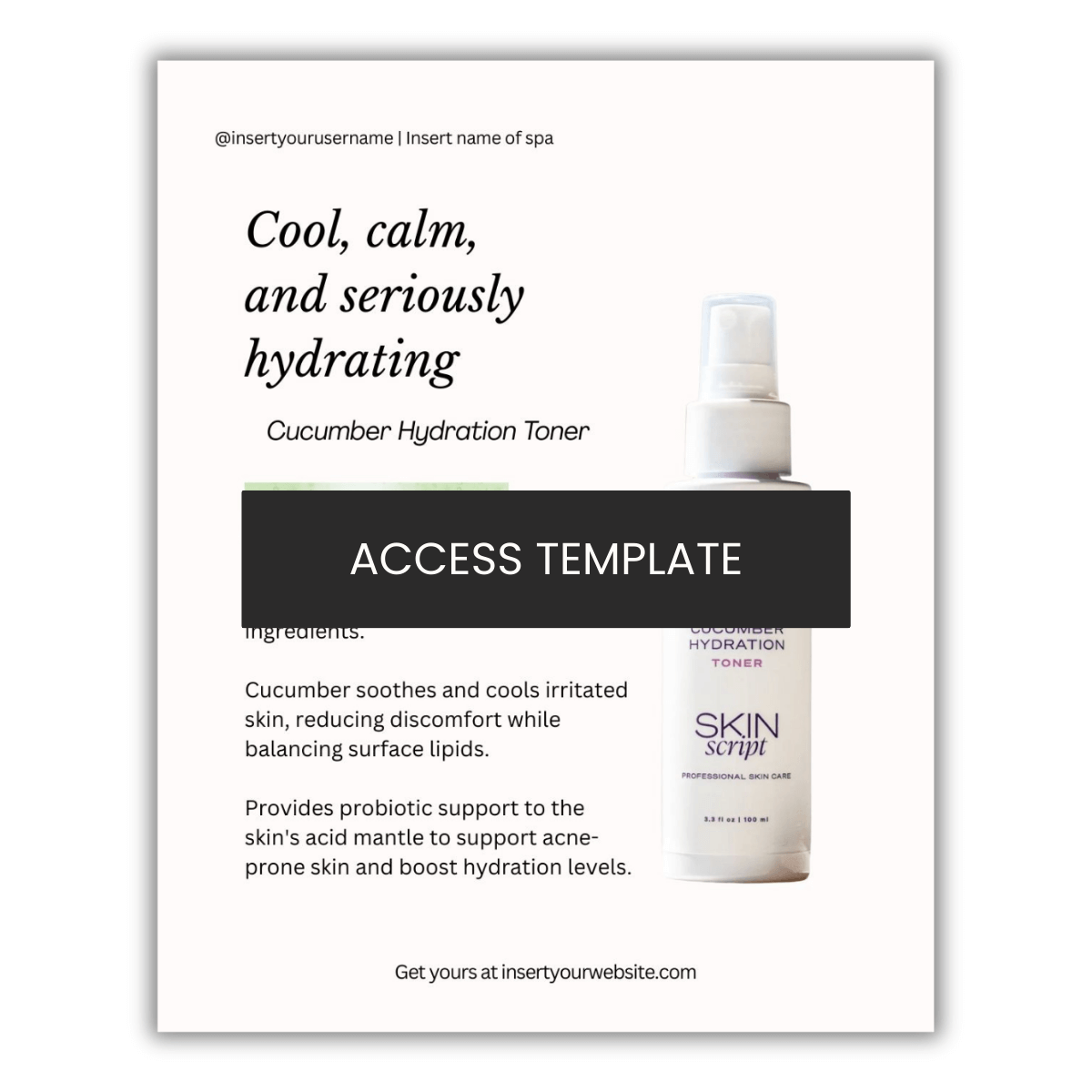 Skin Script Cucumber Hydration Toner