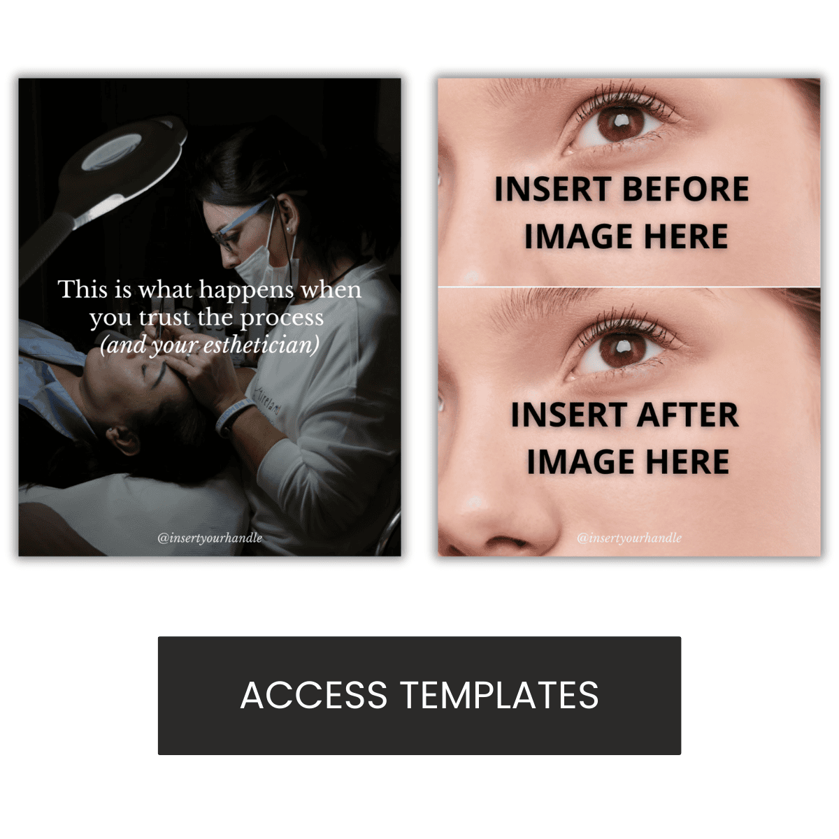 "This is what happens when you trust the process  (and your esthetician)" Post-Treatment/ Before & After Carousel