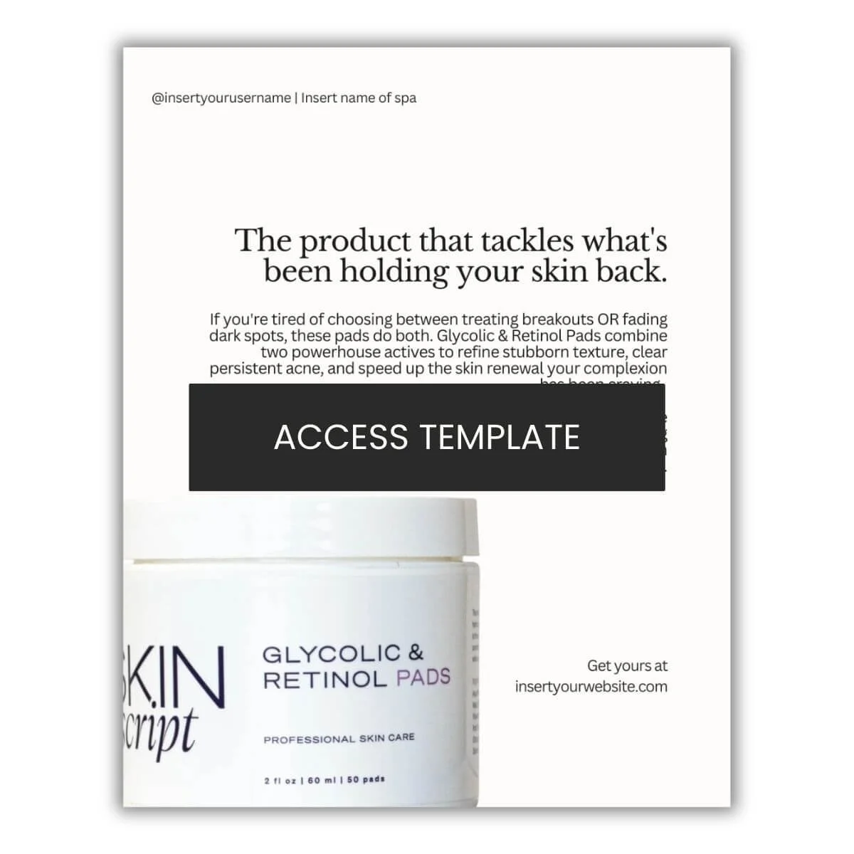 Skin Script Glycolic & Retinol Pads
