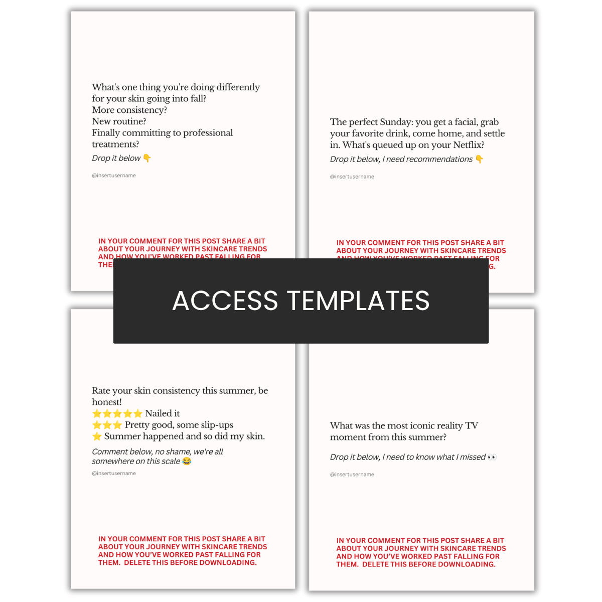 August Community-Building Graphics x4