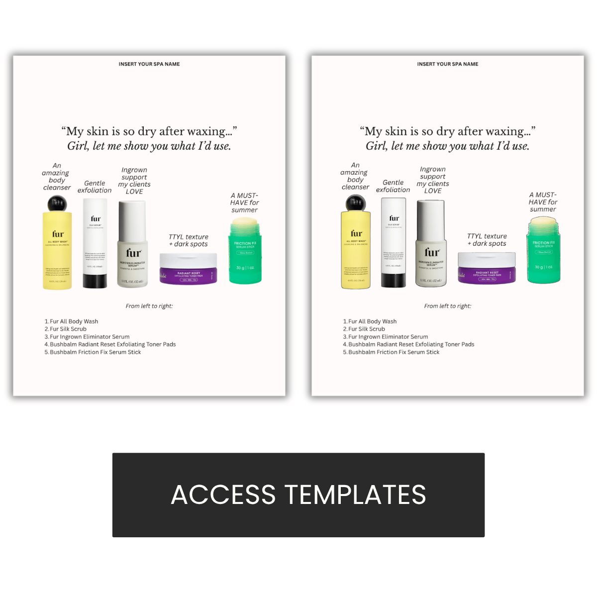 Dry Skin Product Rec Routine Graphic