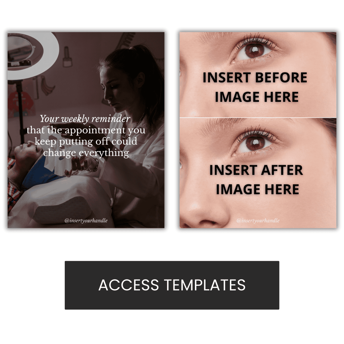 "Your weekly reminder  that the appointment you keep putting off could change everything" Post-Treatment/ Before & After Carousel