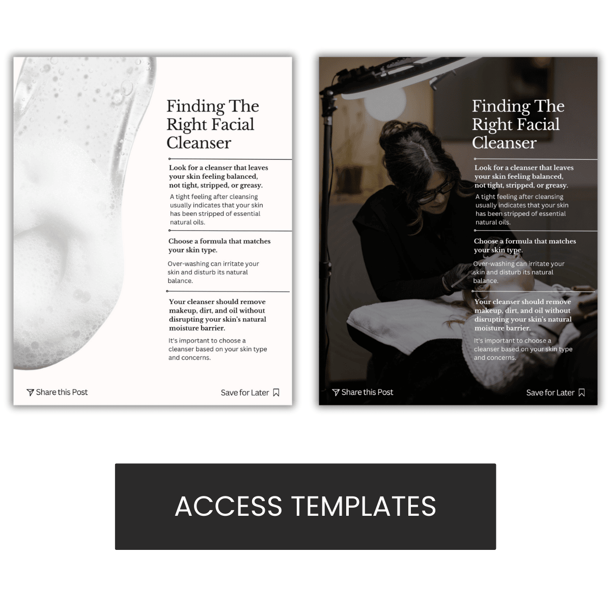 Finding The  Right Facial Cleanser Graphic