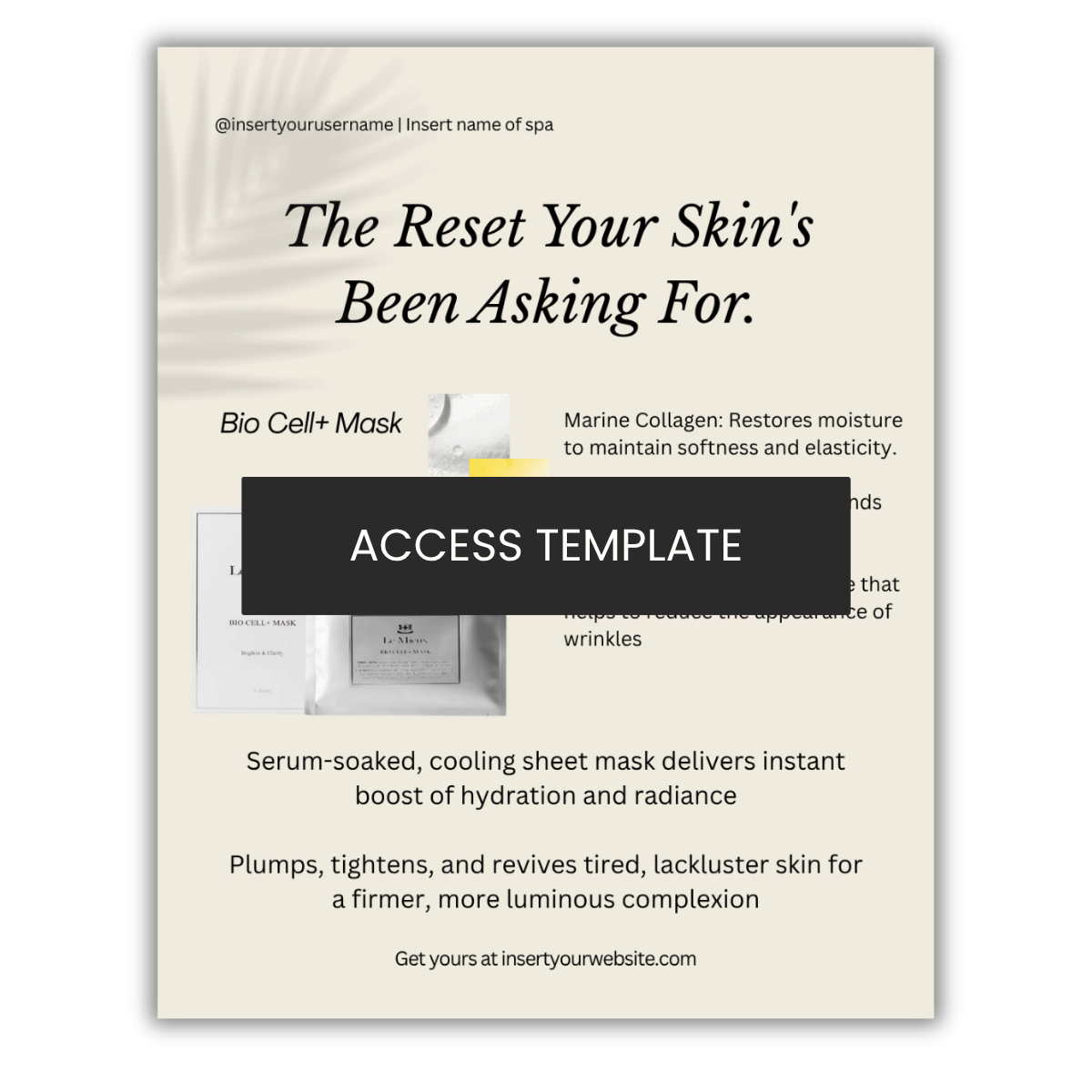 Le Mieux Bio Cell+ Mask