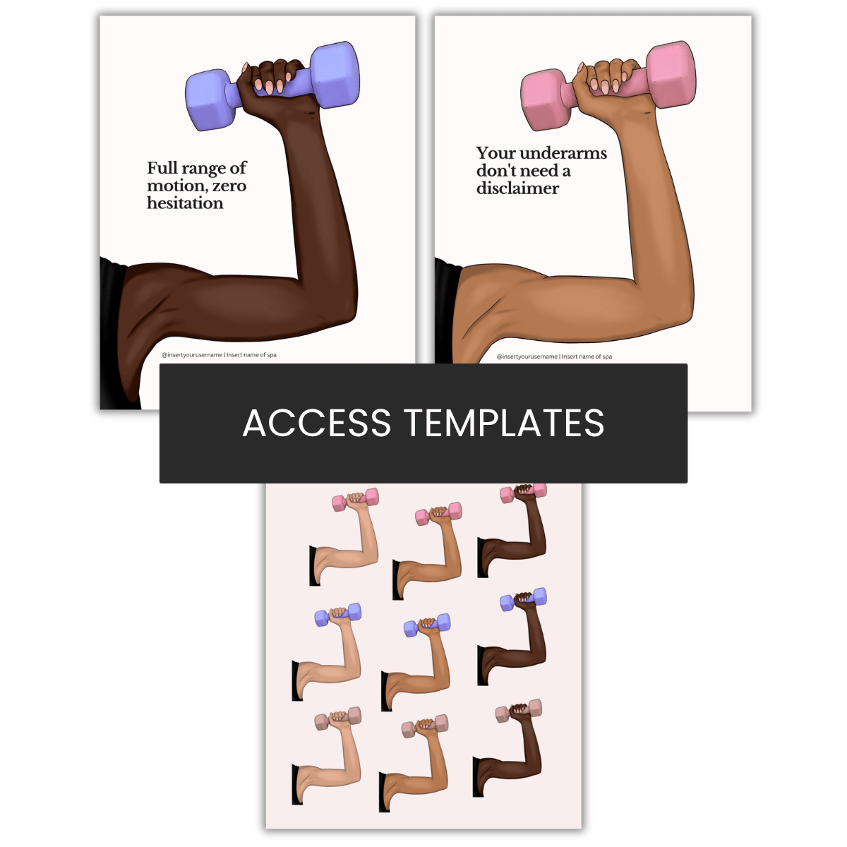 Your underarms don't need a disclaimer Illustration
